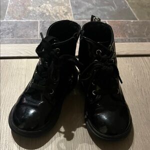 Ninja Glossy Black Kids Boots